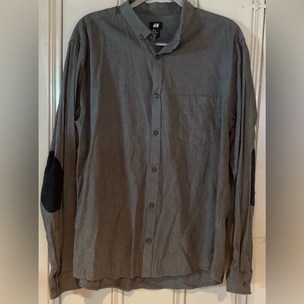H&M Charcoal Button-Up Shirt